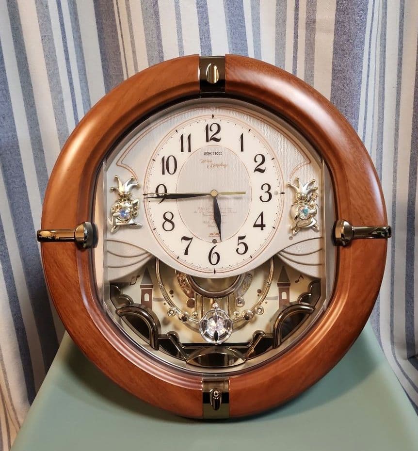 ★セイコー電波時計　ウェーブシンフォニー　　AM219B　カラクリ時計