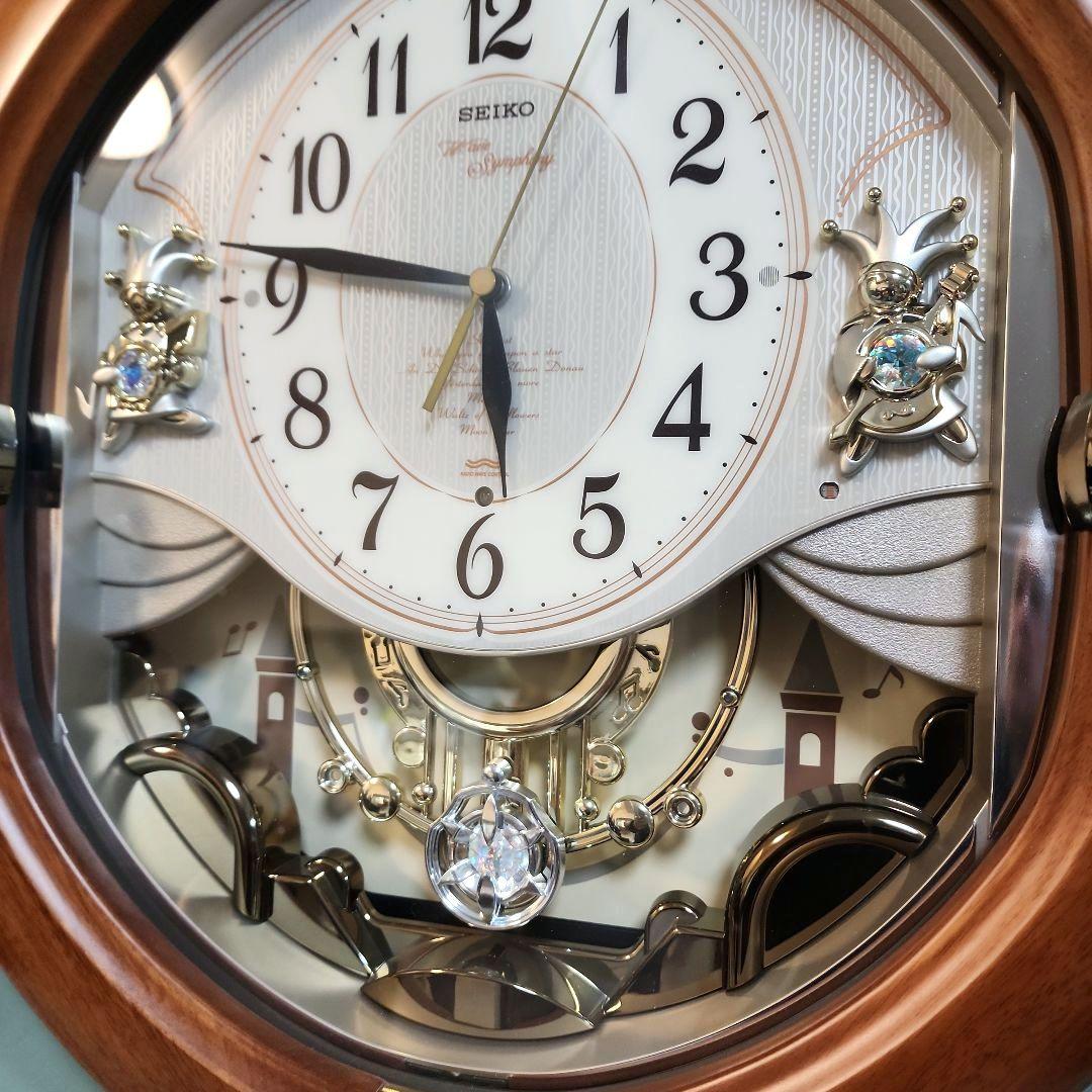 ★セイコー電波時計　ウェーブシンフォニー　　AM219B　カラクリ時計