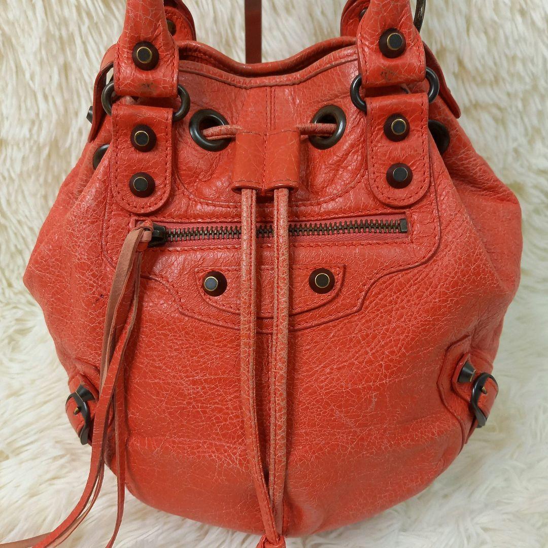 BALENCIAGA バレンシアガ ミニポンポン 2wayショルダーバッグ 巾着