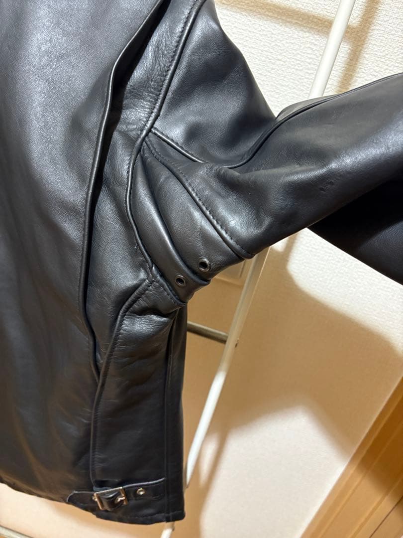 Schott ショット　652 ライダース　シングル　襟付き　ブラック　40