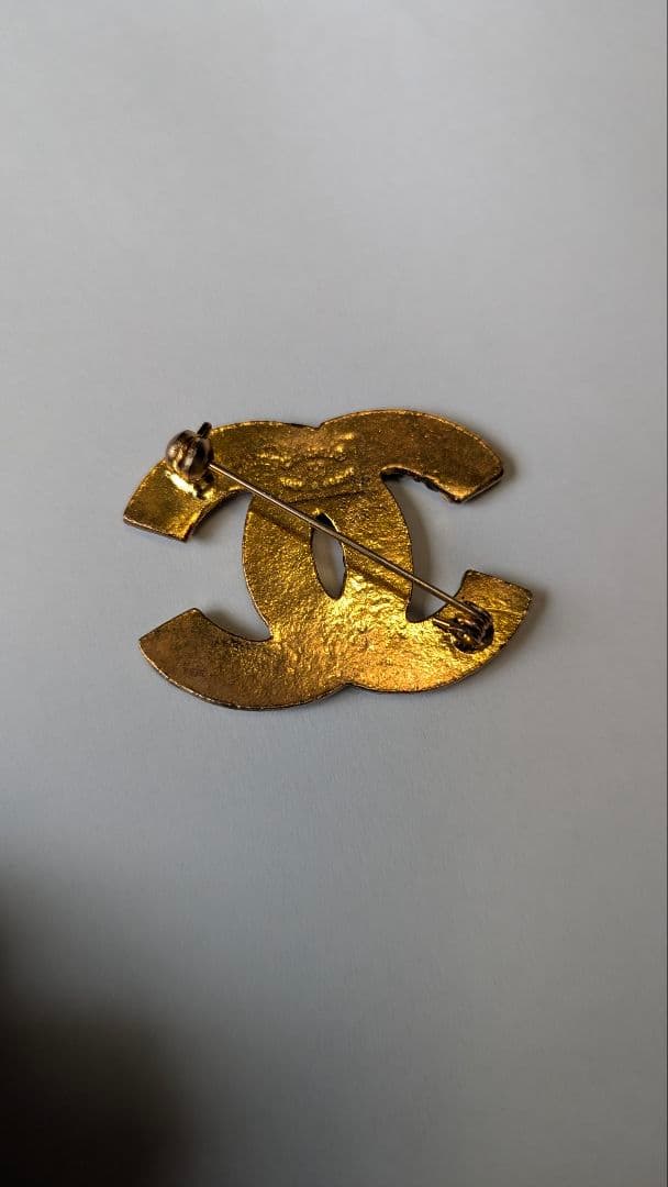 CHANEL ヴィンテージ ココマーク ブローチ ラインストーン