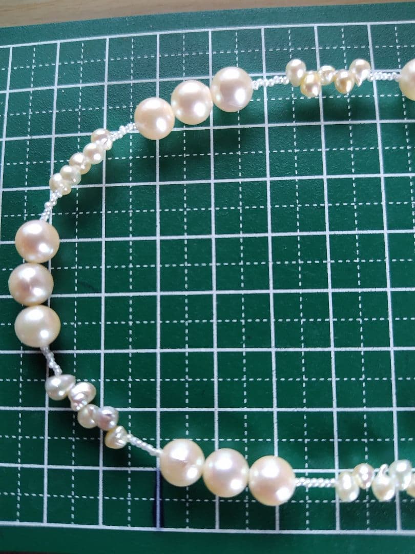 アコヤ真珠、あこや真珠ベビークレオパトラ、あこや砂芥子パール、オメガ風ネックレス