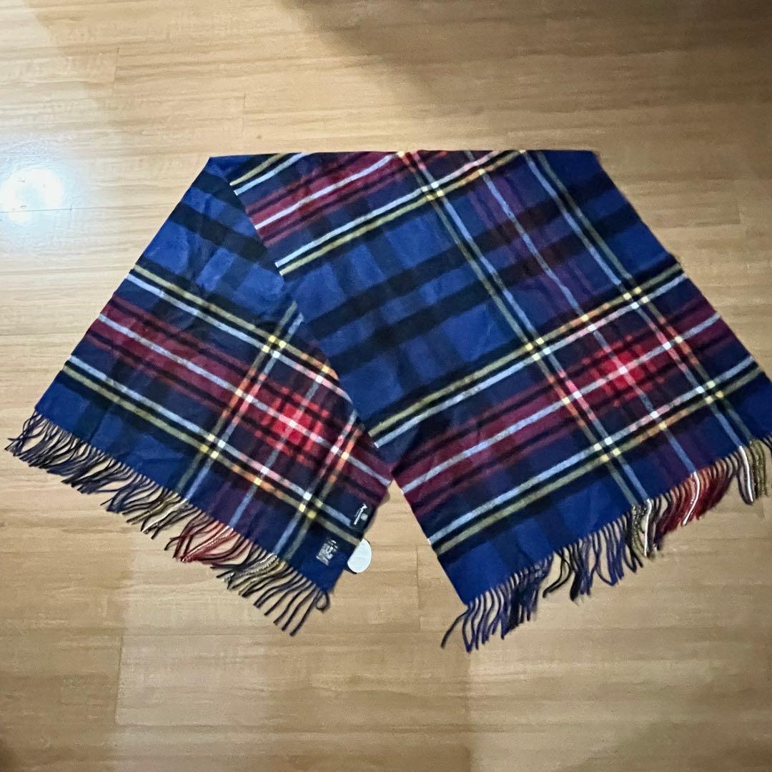 アクアスキュータム 洗える 大判カシミヤ100%ストール　タグ付き 未使用