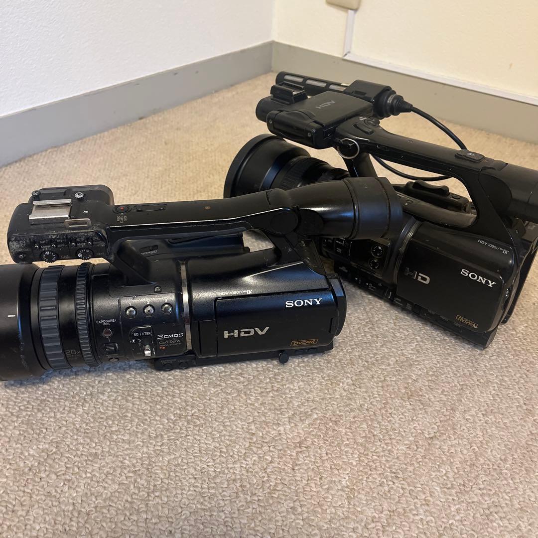 Sony HVRZ5J業務用ビデオカメラ本体2台ワイコン電池バッグオマケ付