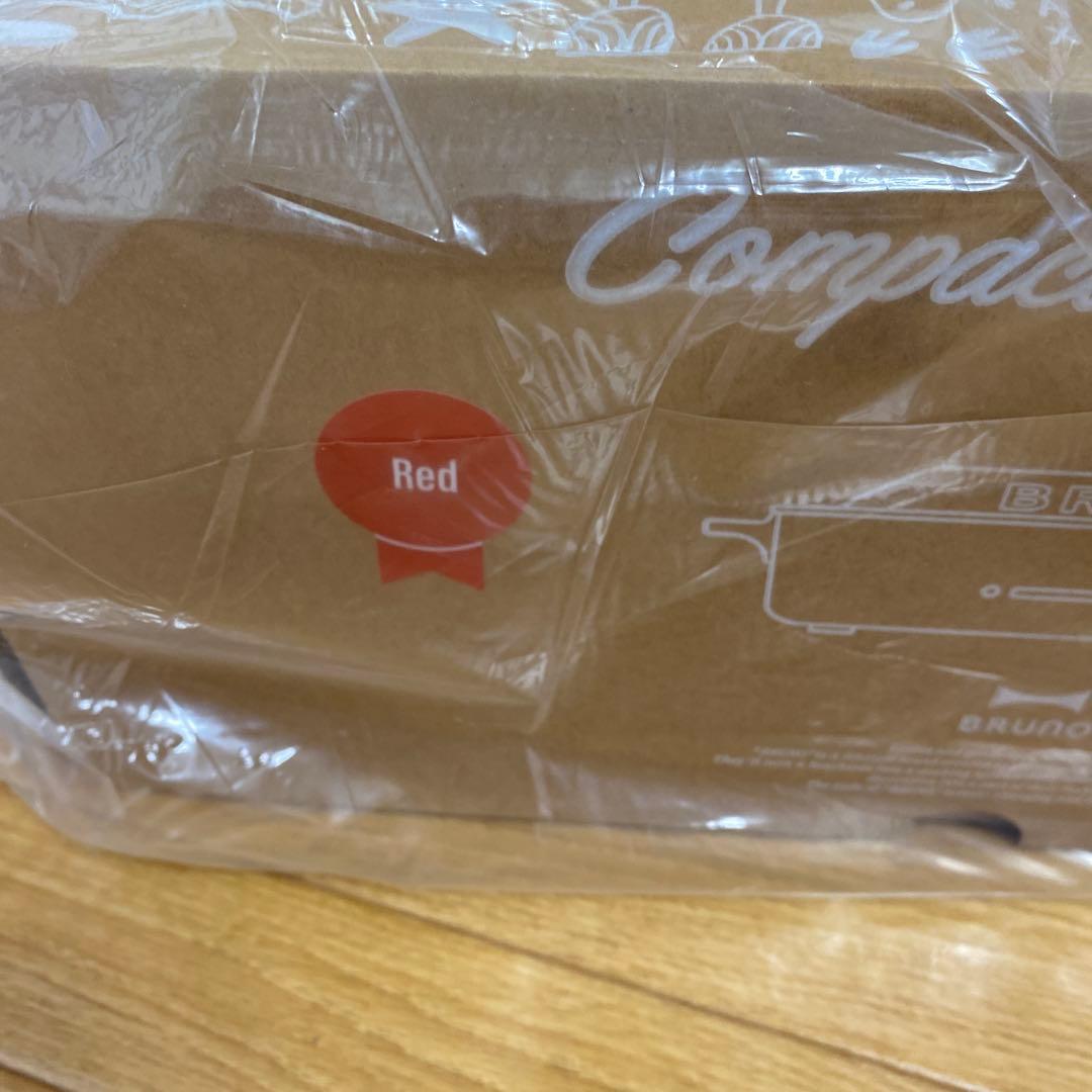 BRUNO コンパクトホットプレート レッド　セラミックコート鍋