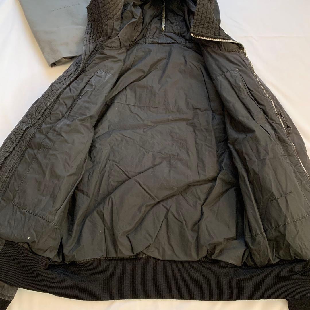 リックオウエンス Rick Owens フーテッドボンバージャケット　ブラック