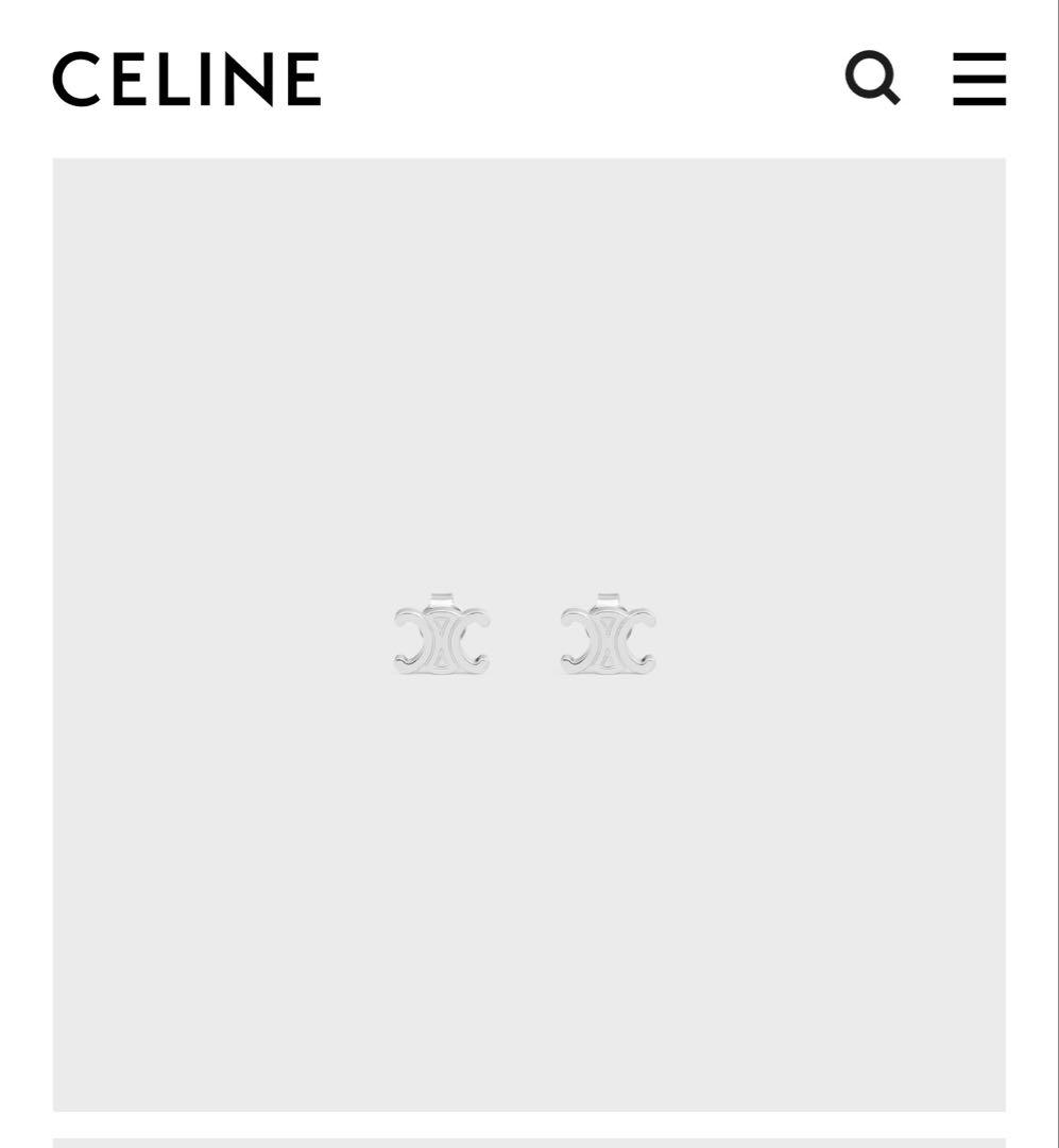 CELINE シルバー スタッドピアス 未使用