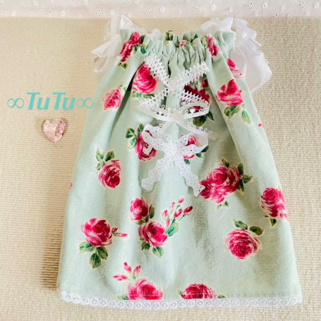 ローズリボンチュニック　∞TuTu∞  犬服　ハンドメイド