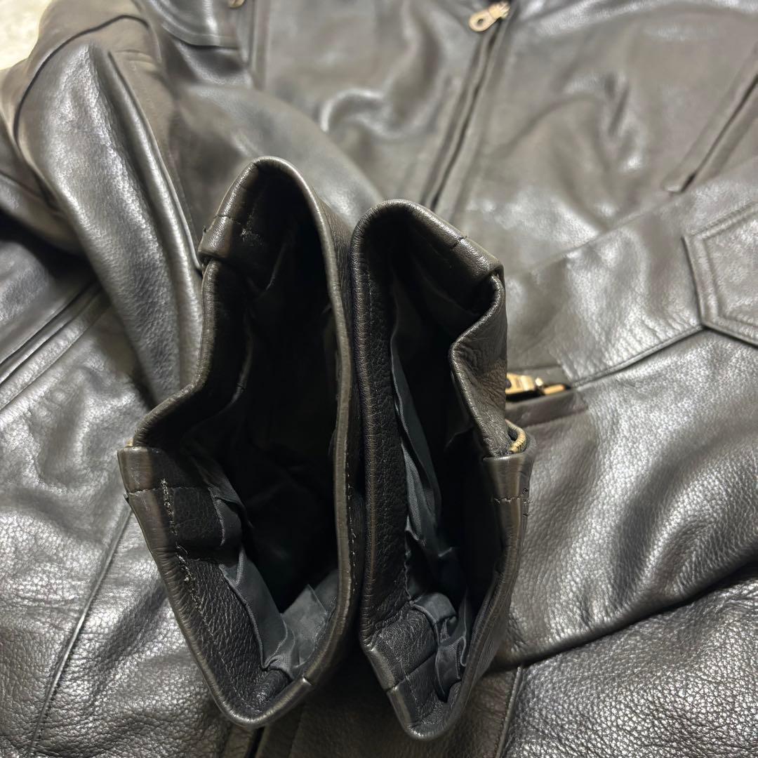 【稀少4XL】Excelled 本革　ライダースジャケット90s vintage