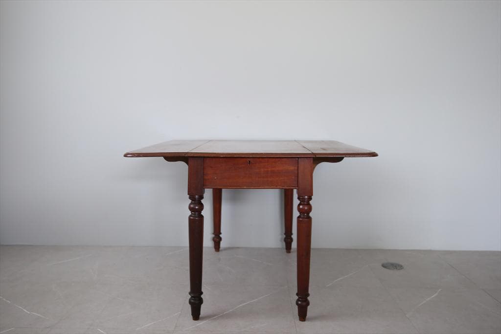 英国アンティーク木製ドロップリーフテーブル/バタフライ/ダイニング机88-213