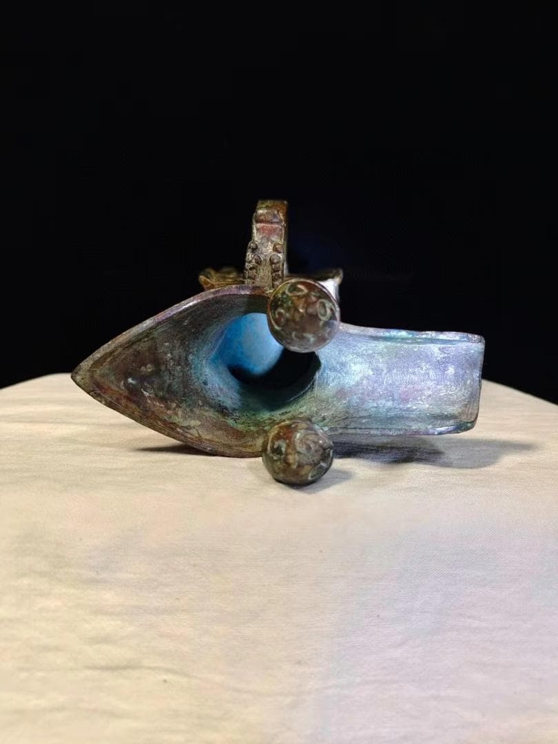 中国古美術品·旧蔵珍品·貴族用器皿·古青銅器★爵杯★飲酒器·文房置物·風水開運