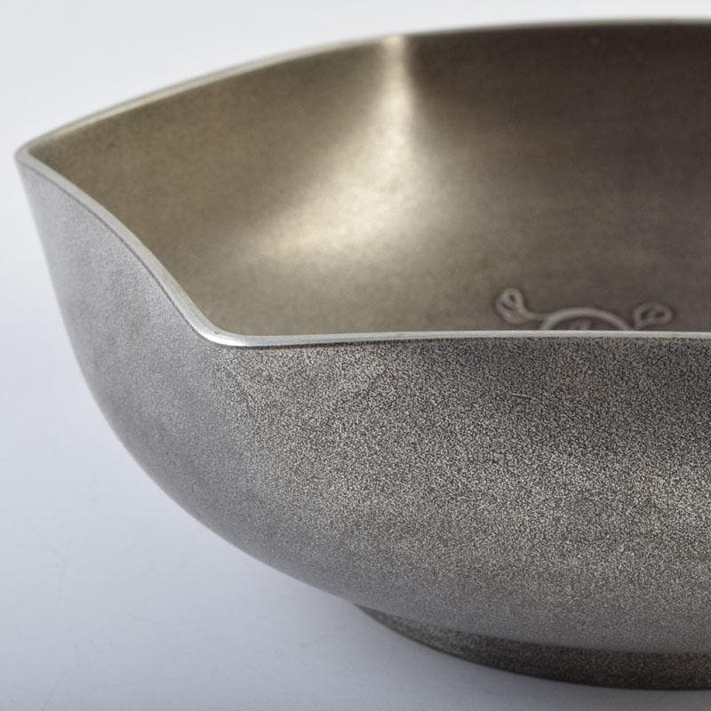 茶道具　古錫　三越製　花草文　菓子器　菓子鉢　時代箱付　V　9135