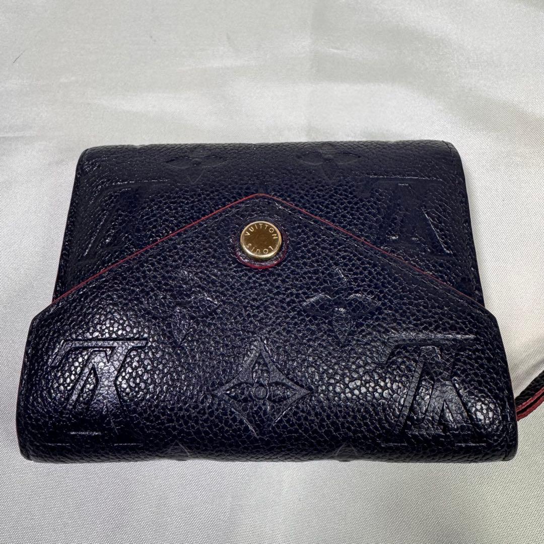 ルイヴィトン　ポルトフォイユゾエ モノグラム　アンプラント　三つ折り財布　美品