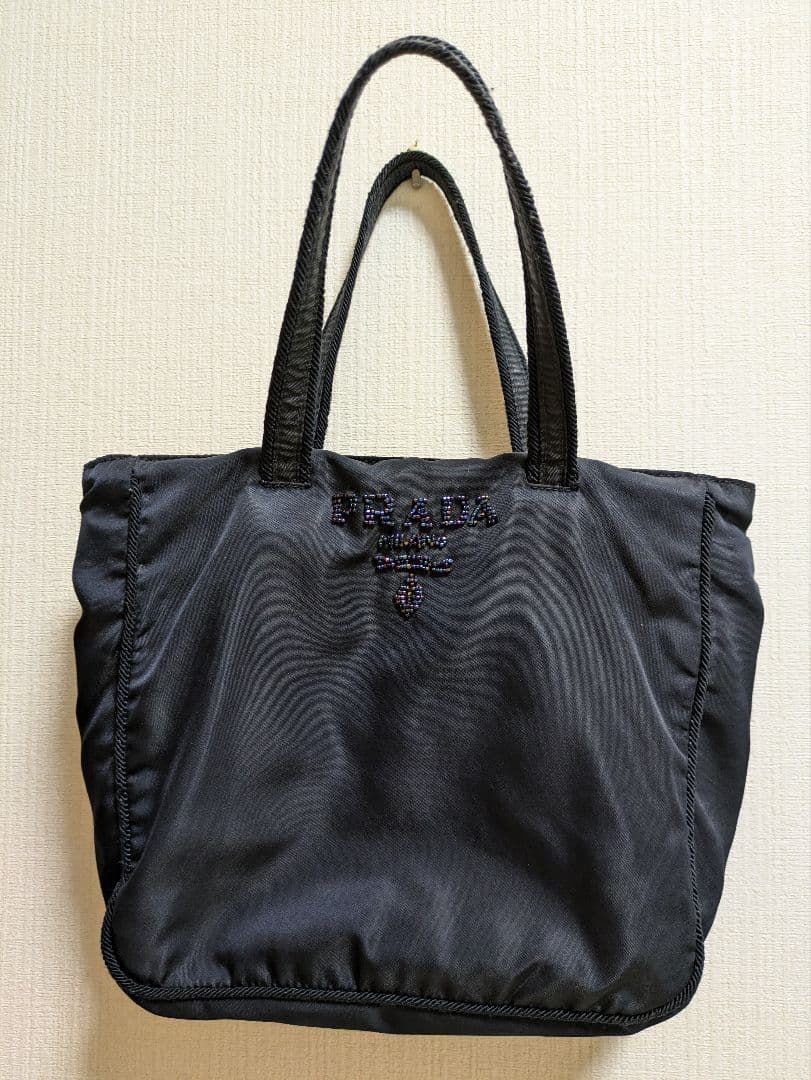 ゆうりです　PRADA 黒 ナイロン トートバッグ