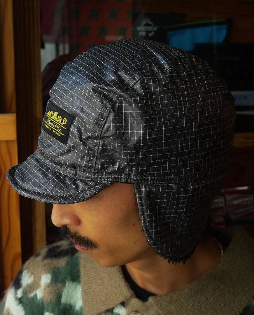 【美品】Sexhippies mountain cap グレー フライトキャップ