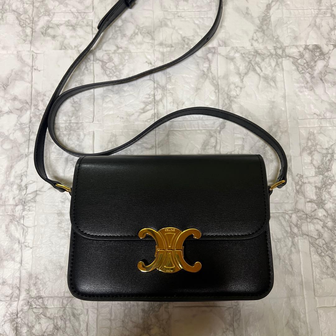 ショルダーバッグ ノベルティ ティーン トリオンフ シャイニーカーフスキン