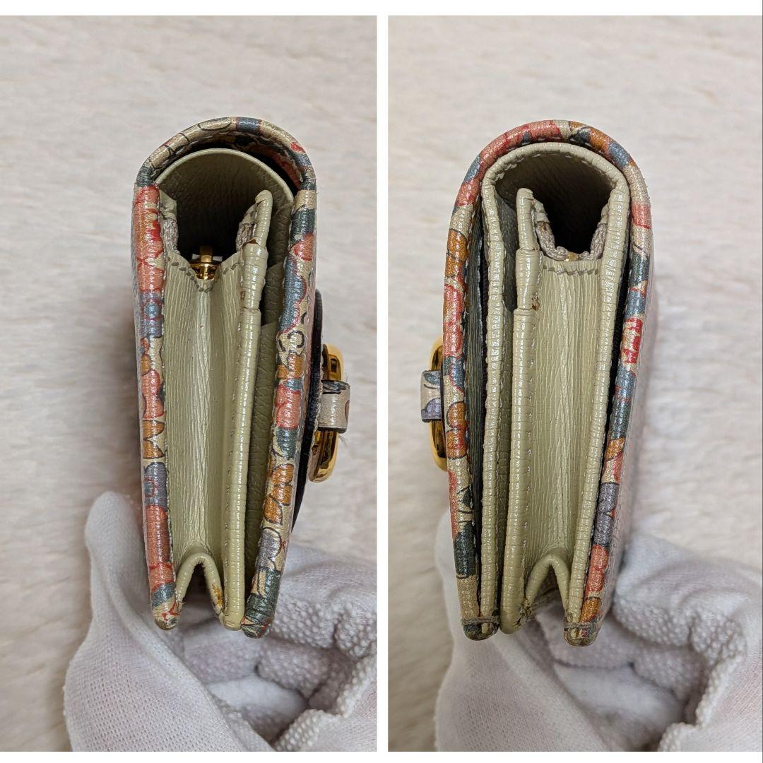 希少✨️グッチ × リバティ 二つ折り財布 コンパクトウォレット ホースビット