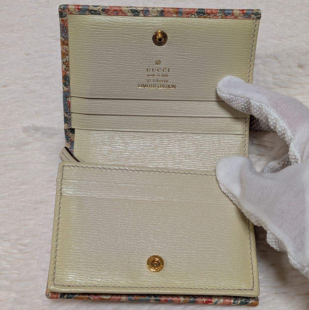 希少✨️グッチ × リバティ 二つ折り財布 コンパクトウォレット ホースビット