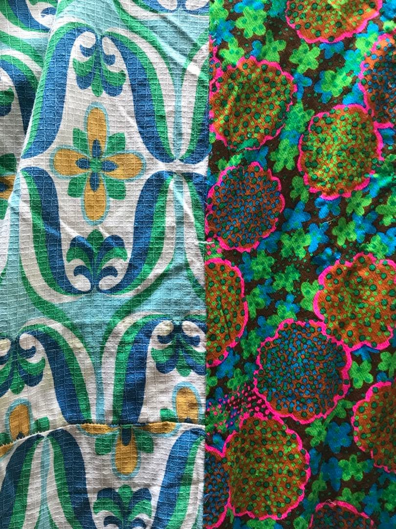 ★ヴィンテージ★ パッチワーク　ベッドカバー　サイケ　ヒッピー　レア！