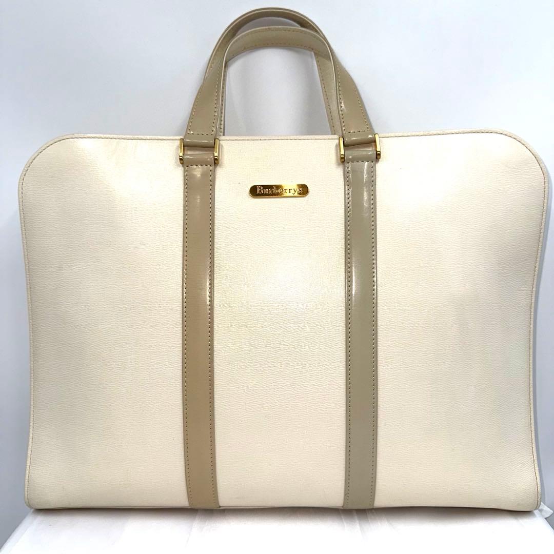 ✨美品✨Burberrys バーバリーズ 2WAY ブリーフケース アイボリー