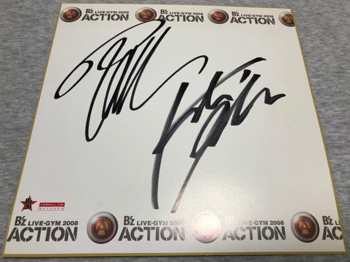 サイン色紙　B’z 稲葉浩志