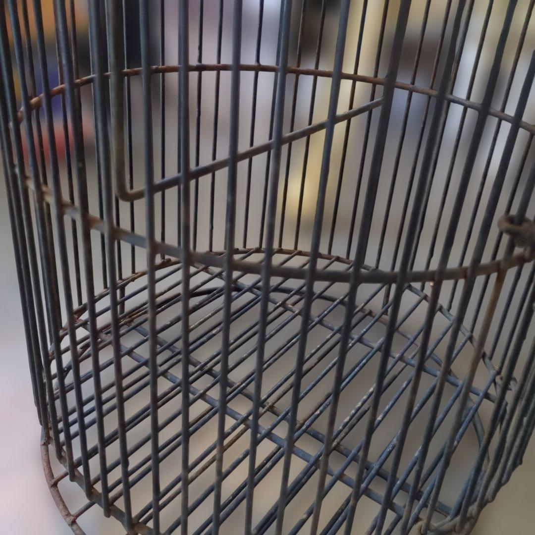 レトロ　鳥かご　シャビー　ガーデニング　鉄　アイアン　花入