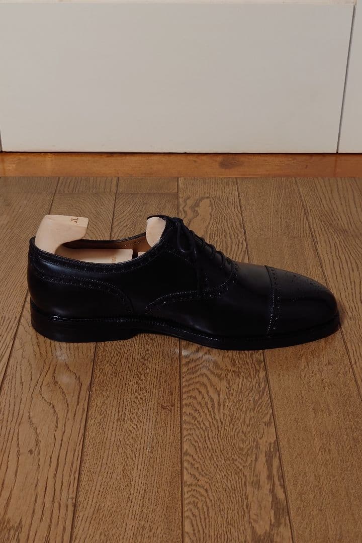 希少　パリ　ジョンロブ　ビスポーク　シューズ　セミブローグ　　ブラック　本体のみ