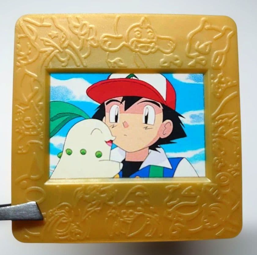 Meiji ポケモン ピクチャーフレーム　サトシ　チコリータ