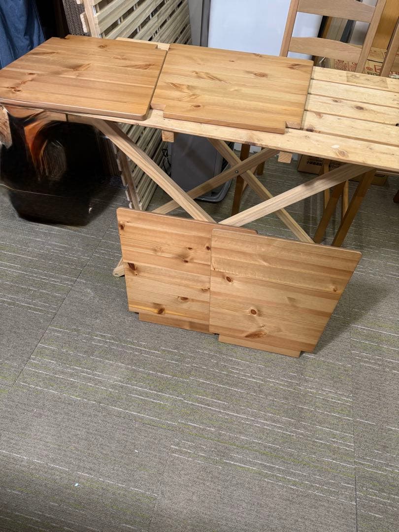 【洗浄消毒作業済】IKEA ダイニングテーブル&チェア4脚　ヨックモック