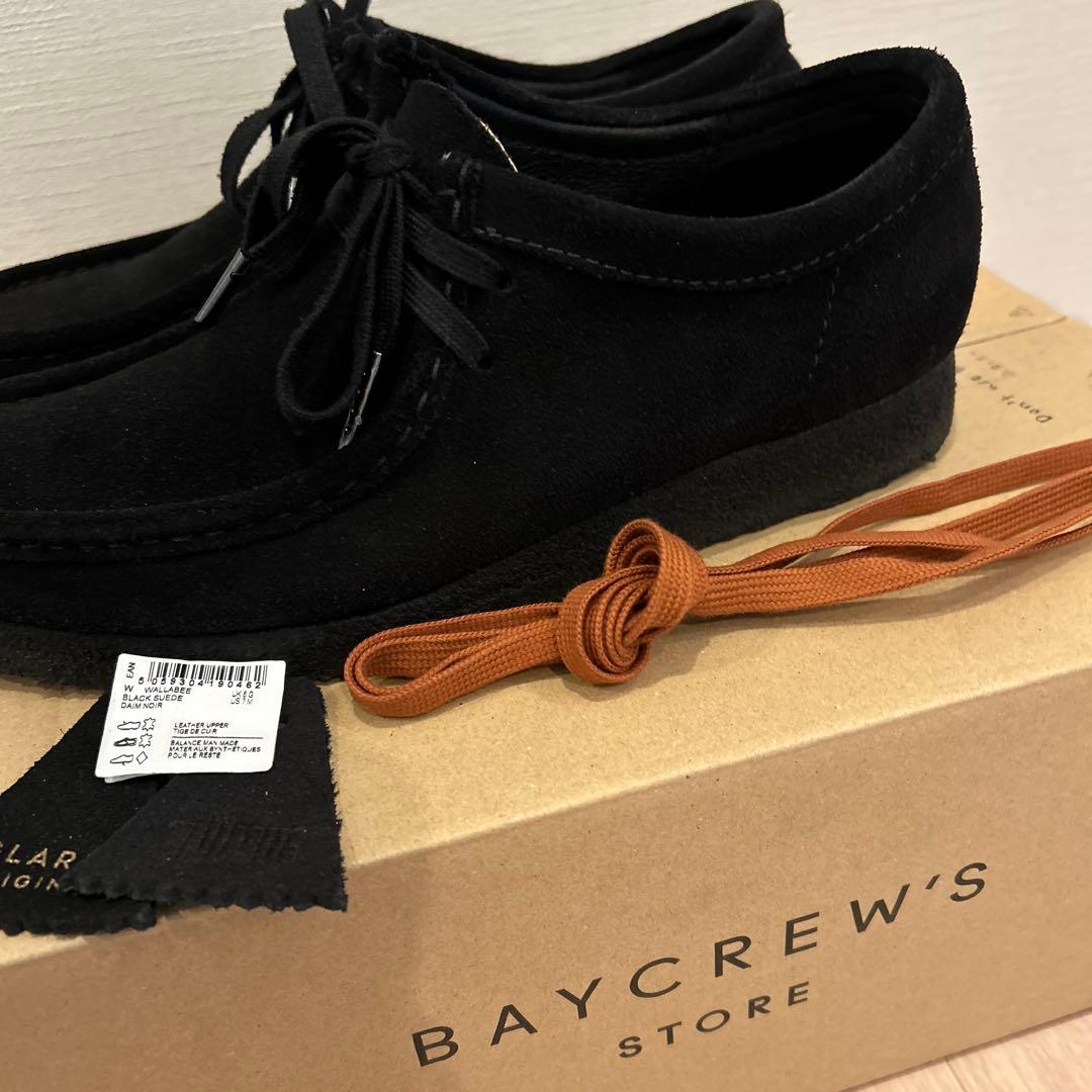 【美品】クラークスCLARKS ワラビー　オールブラック　UK6