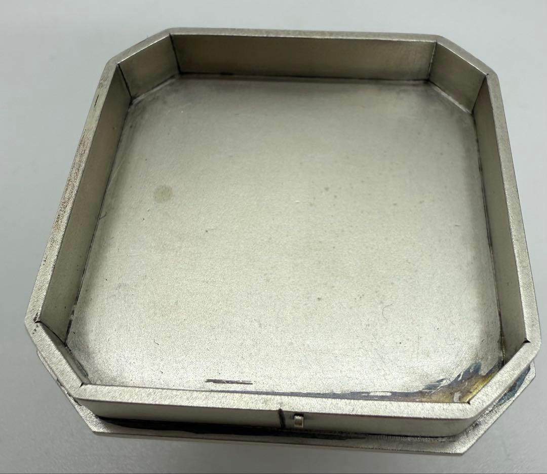 茶道具 純銀製品南鐐 三宅蓮選製　四角形 81g