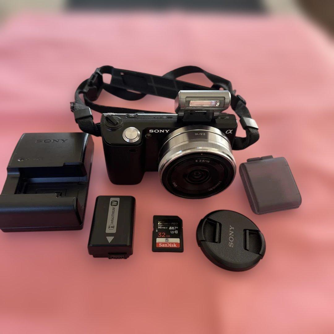 【動作確認済み】SONY NEX—5 Eマウント　ミラーレス一眼カメラ　ブラック