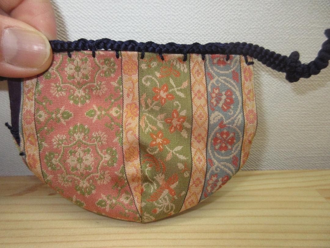 送料込【逢絢亭・新品】茶道具 三つ組仕覆 正絹 八稜花鳥紋