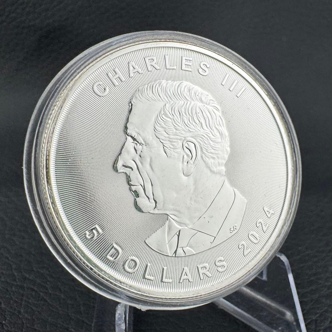 世界100枚限定！ メイプルリーフ 銀貨 カラー ブラックドラゴン 1オンス