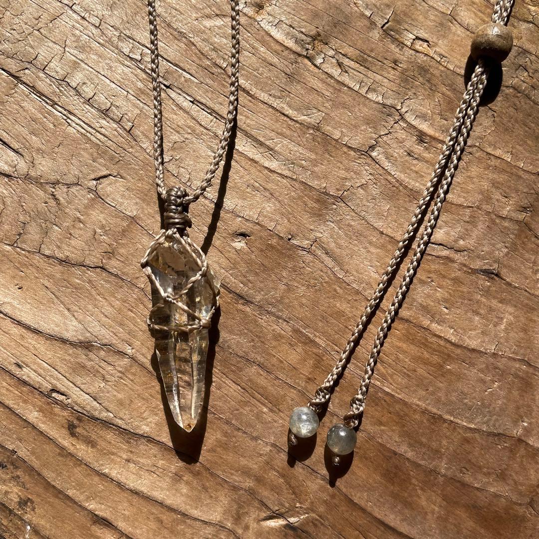 ヒマラヤ水晶 ガネッシュヒマール ＊ マクラメネックレス ペンダント 11