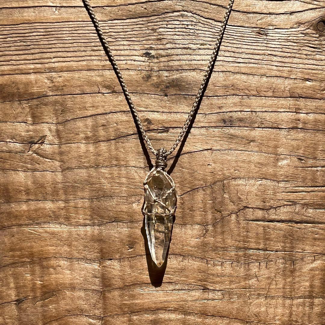 ヒマラヤ水晶 ガネッシュヒマール ＊ マクラメネックレス ペンダント 11