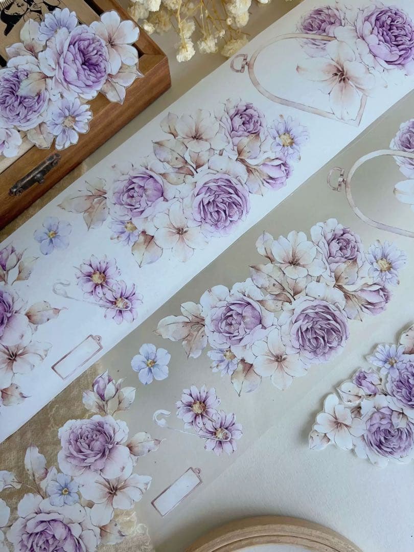 ⭐️SALE⭐️壹洱原创《暮山紫》海外マスキングテープ　マステ 【1933】