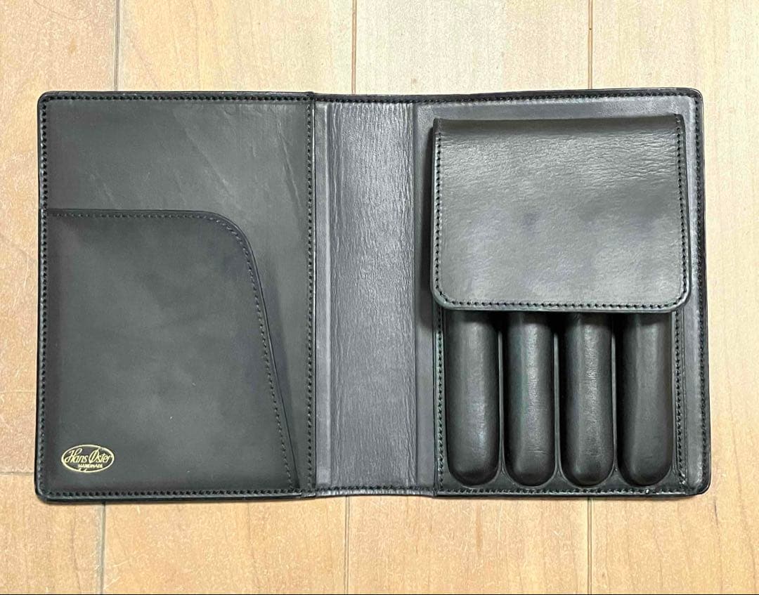 ハンス・オスター・ペンケース \"でべそモデル\" 4本用・ブラック