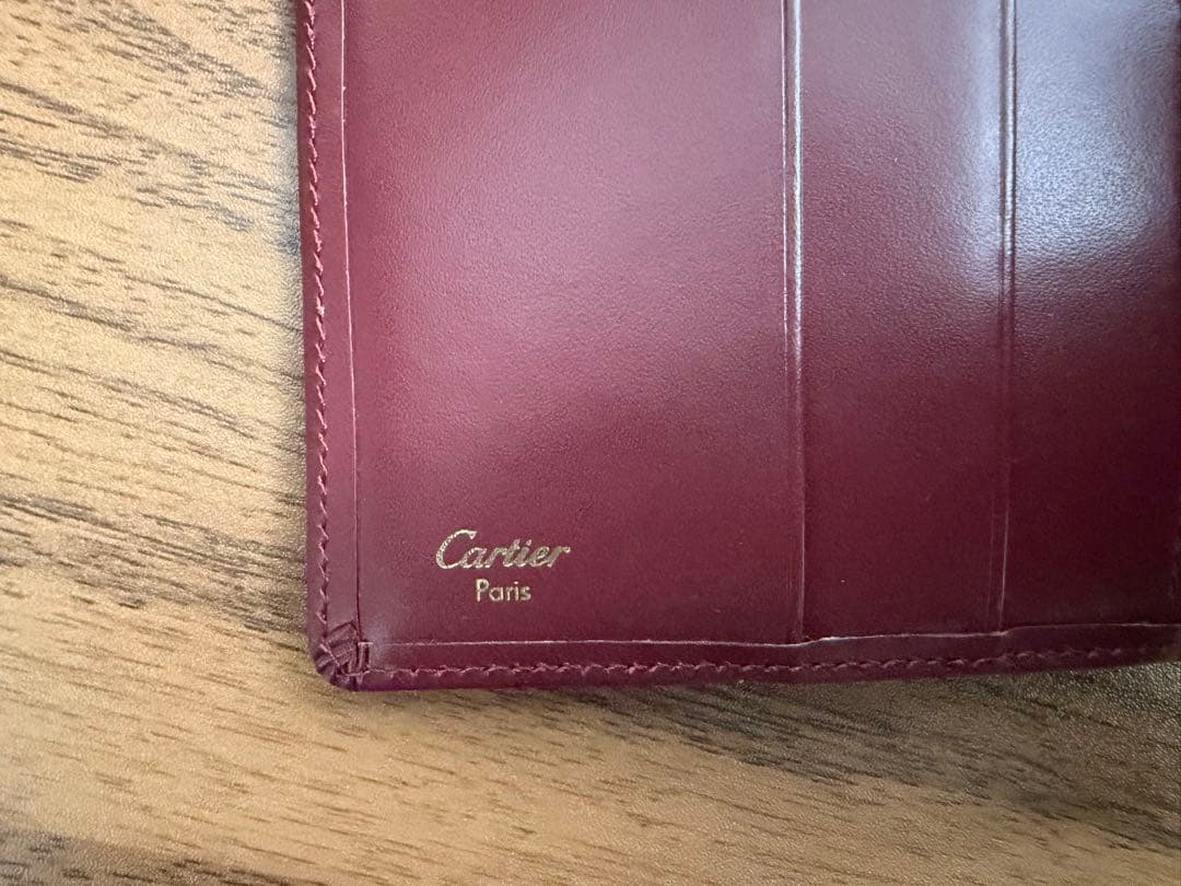 【鑑定済】カルティエ マストライン Wホックサイフ 二つ折り財布