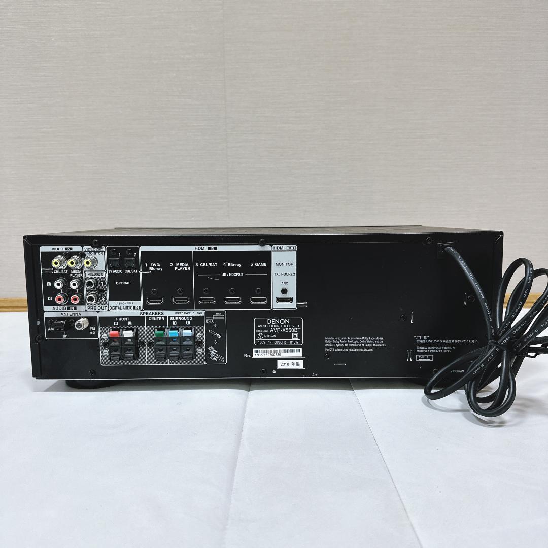 【美品】DENON AVR-X550BT AVアンプ AVサラウンドレシーバー