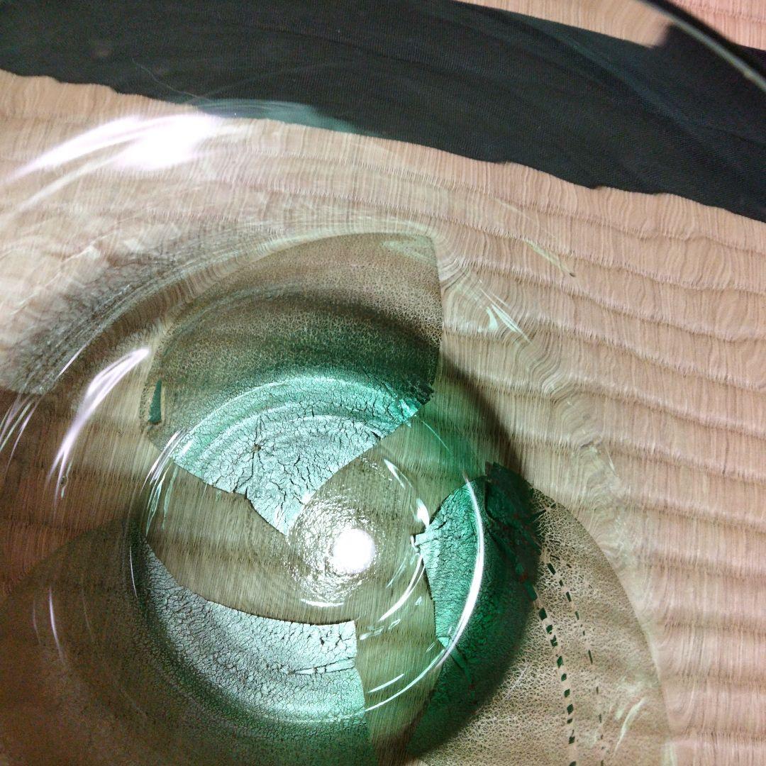 宗華　義山水指　切箔＋源氏香夕顔夏茶碗＋茶杓「庵の友」