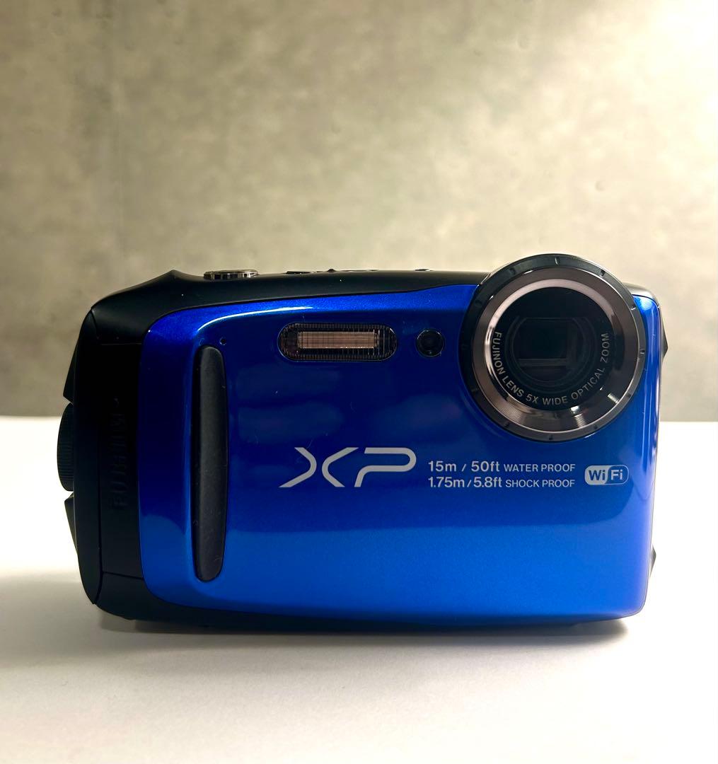 金ちゃんFUJIFILM FINEPIX XP90ブルー防水デジカメ