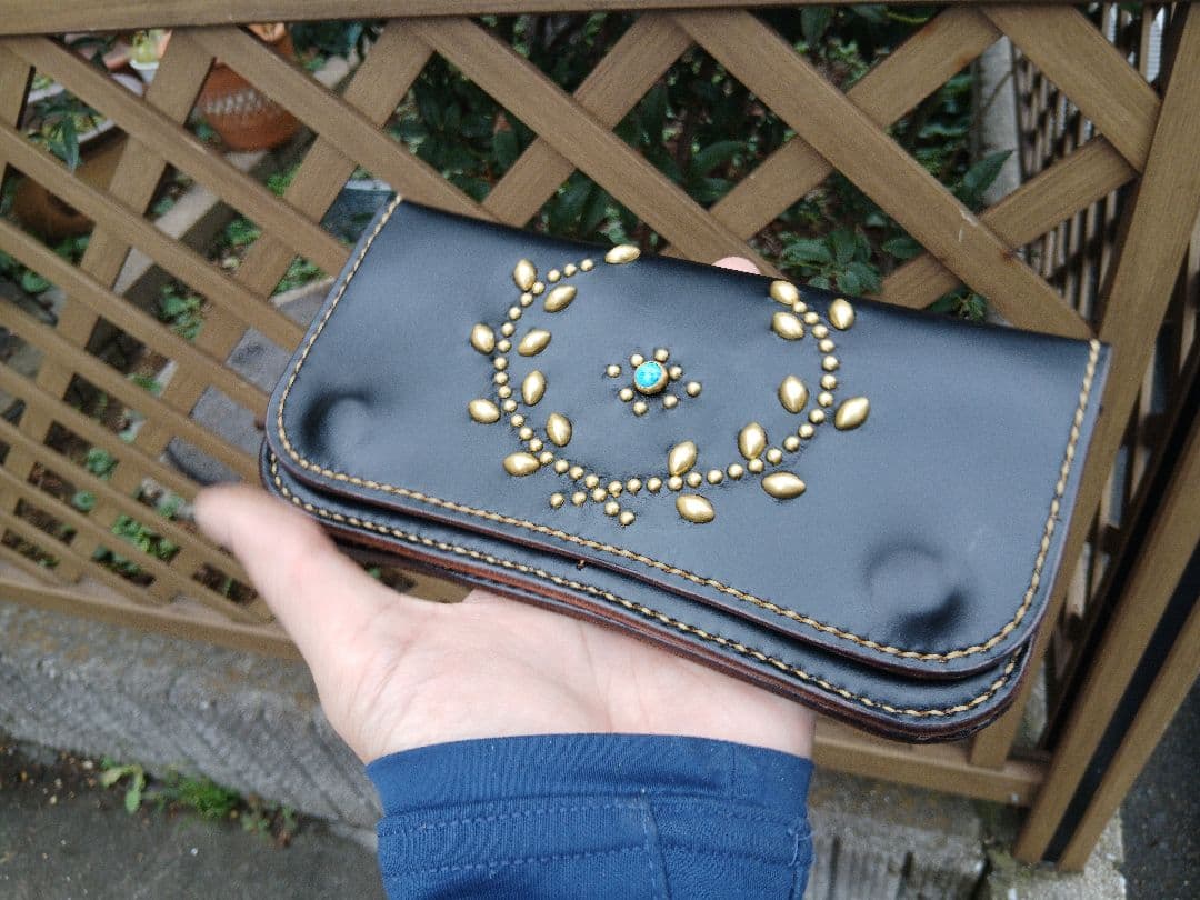 ホーウィン クロムエクセルレザー トラッカーウォレット 経年変化 ロング