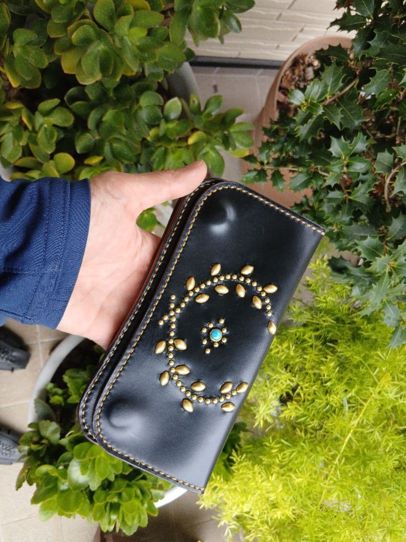 ホーウィン クロムエクセルレザー トラッカーウォレット 経年変化 ロング