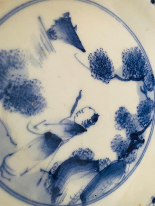 中国清時代早期染付(青花)お皿