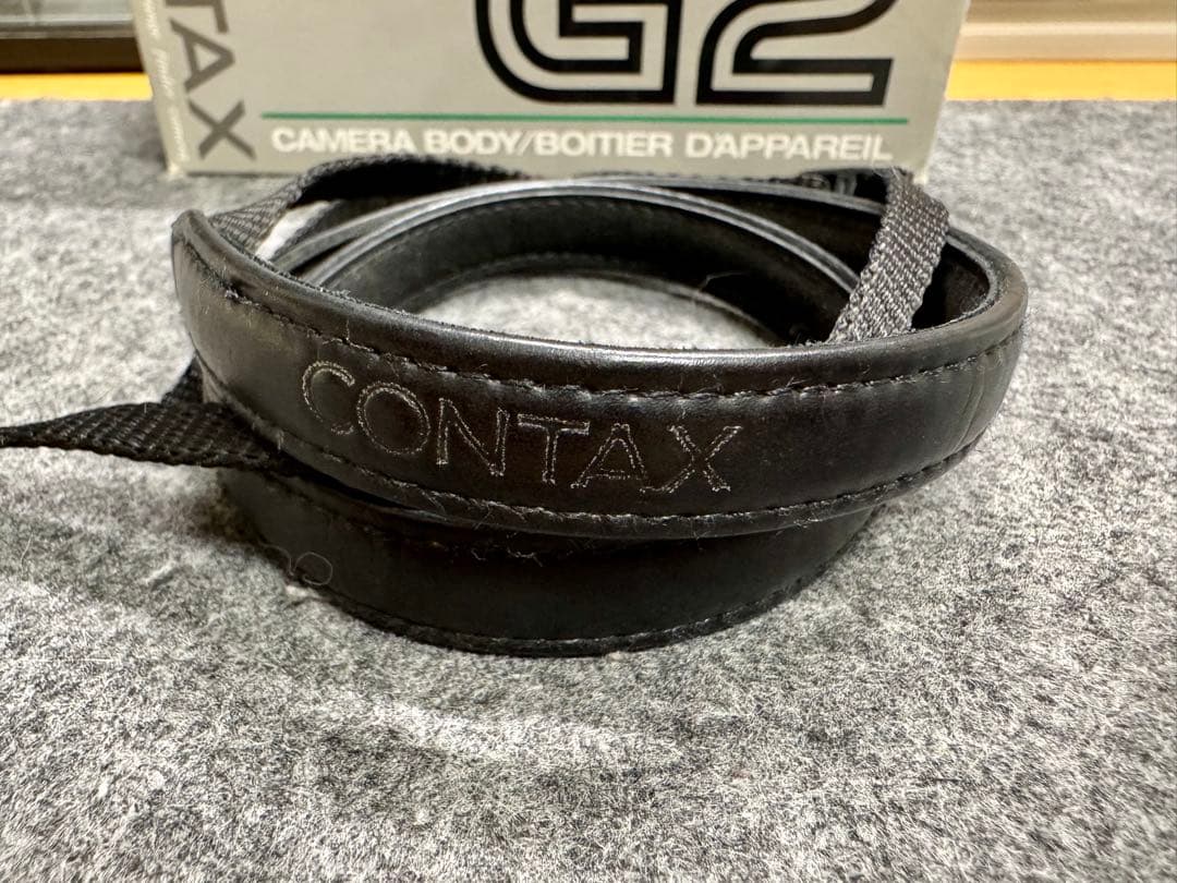 【超美品】CONTAX G2 ブラック+本革カメラケース+ケーブルスイッチ