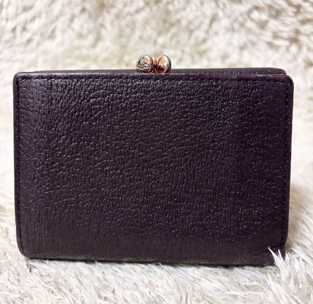 【美品】ヴィヴィアンウエストウッド 財布 3つ折財布　オーブ ブラウン レザー