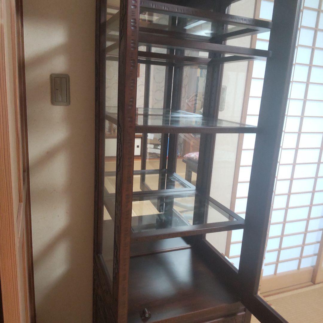 長野県伝統工芸品軽井沢彫り 引出し付きコレクションケース【美品】