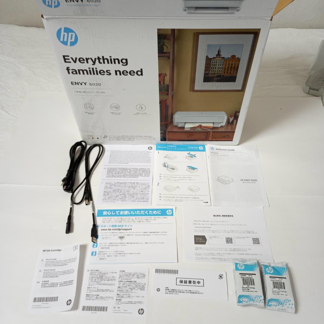 HP ENVY 6020カラー プリンター 複合機 ホワイト 未使用品