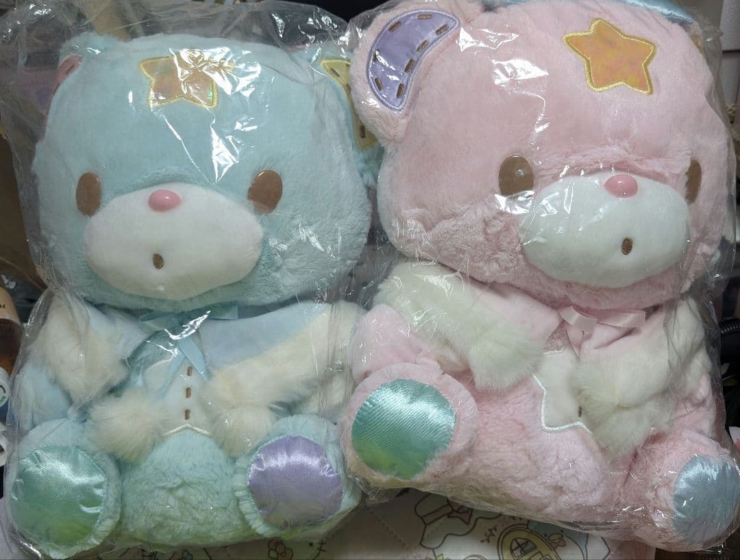 パフポフ　ビッグぬいぐるみ　キキララ　リトルツインスターズ